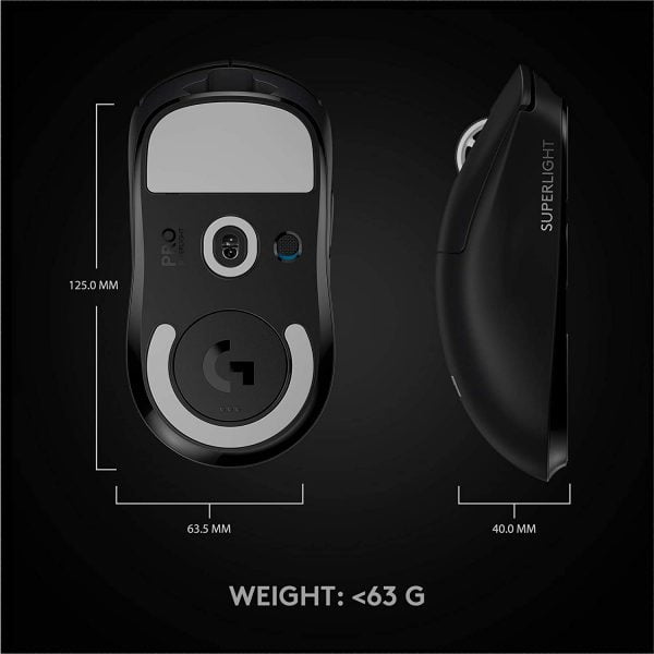 Logitech G PRO X SUPERLIGHT Wireless Gaming Mouse, Ultra-Lightweight, HERO 25K Sensor, 25,600 DPI, 5 Programmable Buttons, Long Battery Life - Image 4