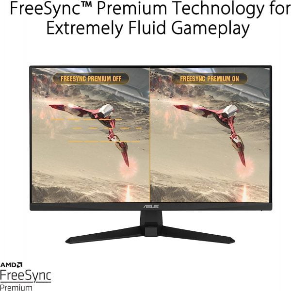 Asus TUF Gaming VG249Q1A Gaming Monitor – 24 inch (23.8 inch viewable) Full HD (1920 x 1080), Overclockable 165Hz(above 144Hz), Extreme Low Motion Blur™, FreeSync™ Premium, 1ms (MPRT), Shadow Boost - Image 4