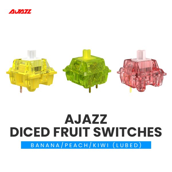 AJAZZ DICED FRUIT SWITCHES - BANANA/PEACH/KIWI (Lubed)