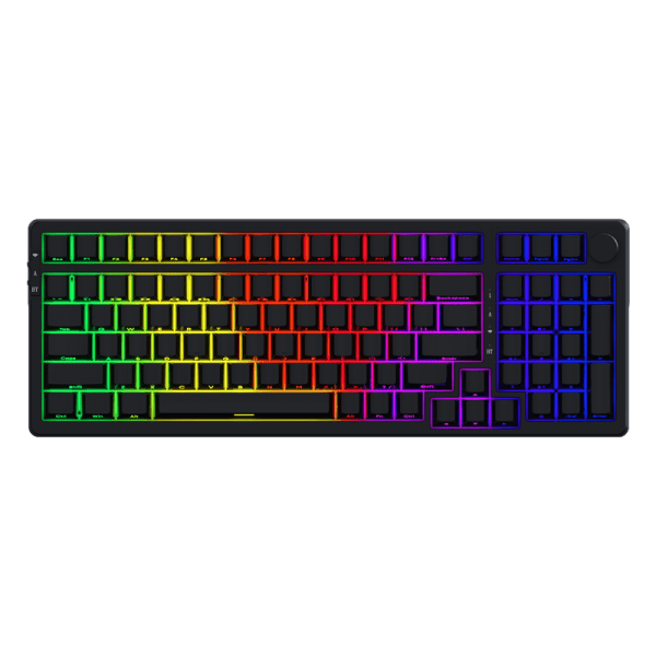 AJAZZ AK992 Midnight Black Cherry Profile 98% Gasket-Mount Hot-Swappable 2.4Ghz/Bluetooth 5.0/Type-C Wired/Wireless Mechanical Gaming Keyboard - Ajazz AS Red Switch - Image 3