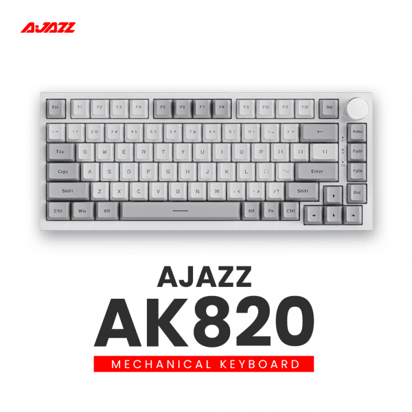 Ajazz AK820 Retro White Backlit Mechanical Keyboard