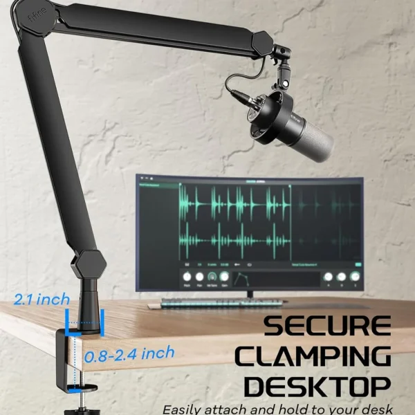 FIFINE BM66 Heavy Duty Metal Boom Arm Stand - Image 5