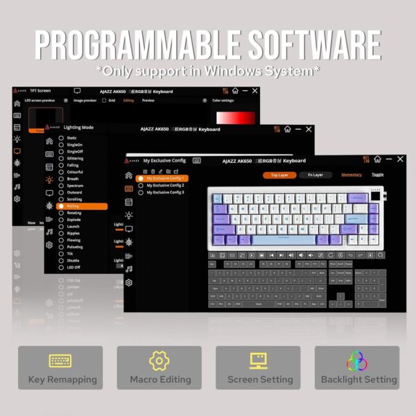 AJAZZ AK650 Wireless Mechanical Keyboard - Image 5