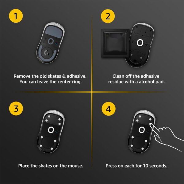 Dot Skates for Gaming Mouse - PTFE Superglide Mouse Skates - Image 6